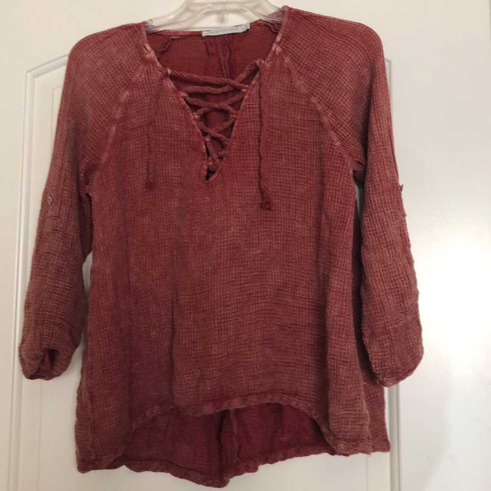 Flowy ribbed top (: